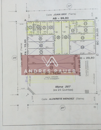 VENTA DE TERRENO  (LOTE N° 8) 